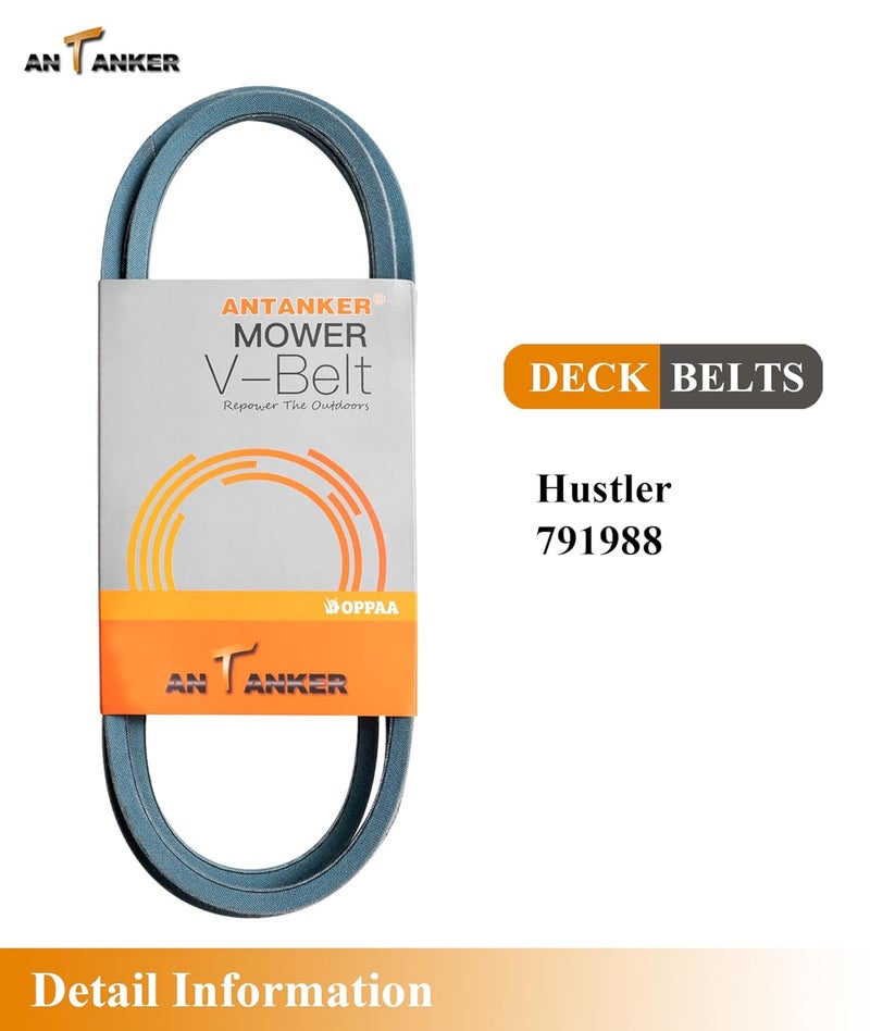 Antanker 791988 Deck Belt Replace for Hustler 52" Deck Raptor Zero Turn Mower 117164 EX 124379, Kevlar Cord, 140.75" Belt - Image 4